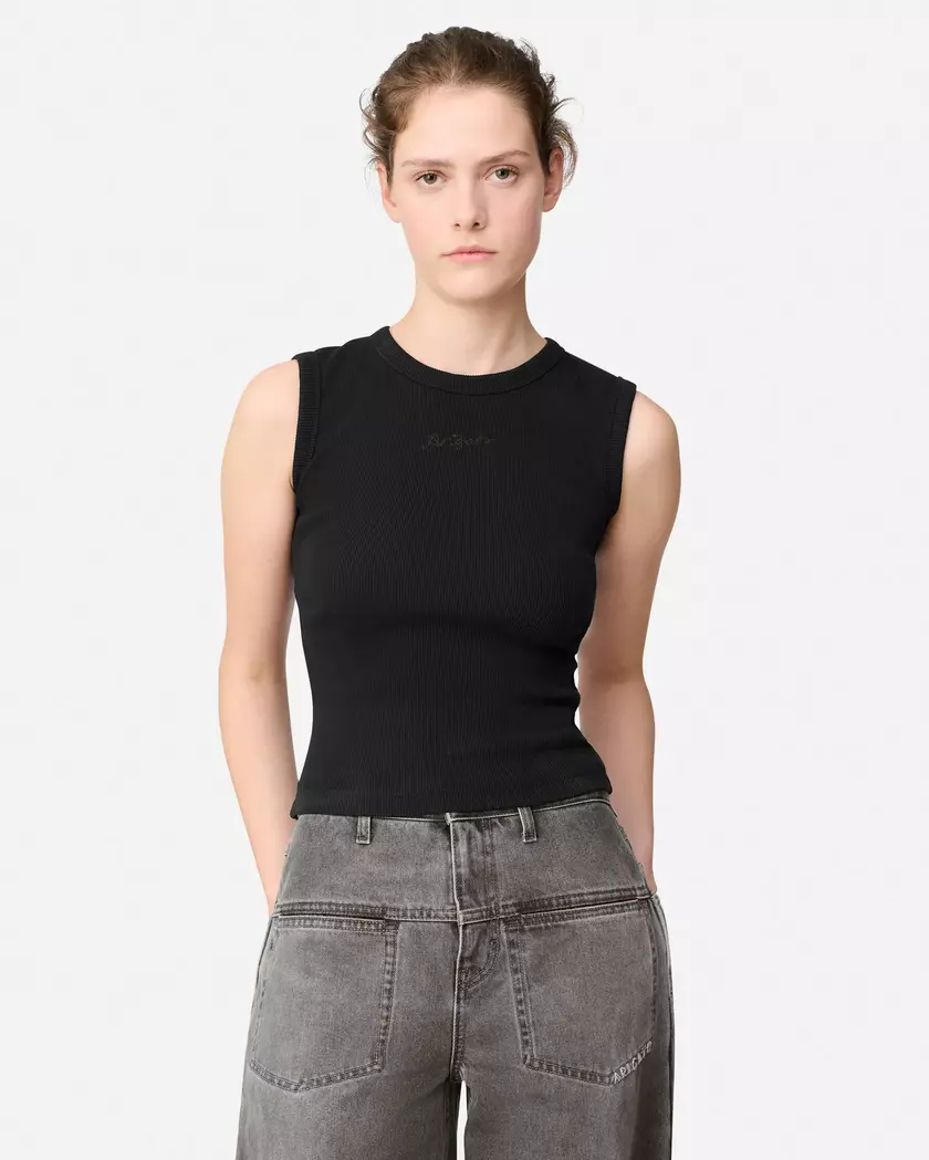 Scoop Ribbed Tank axel arigato Scoop Ribbed Tank Black