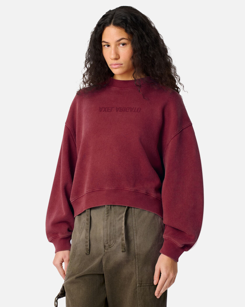 Distort Washed Sweatshirt axel arigato Distort Washed Sweatshirt Burgundy