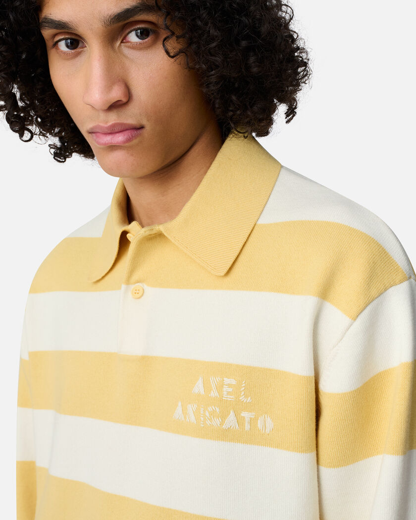 Frey Polo Sweater axel arigato Frey Polo Sweater Light Yellow/Off White
