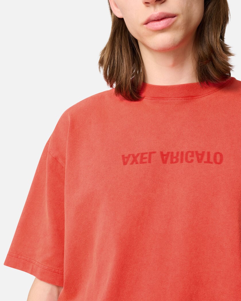Distort T-Shirt axel arigato Distort Washed T-Shirt Bright Red