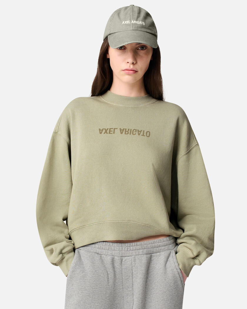 Distort Washed Sweatshirt axel arigato Distort Washed Sweatshirt Dusty Green