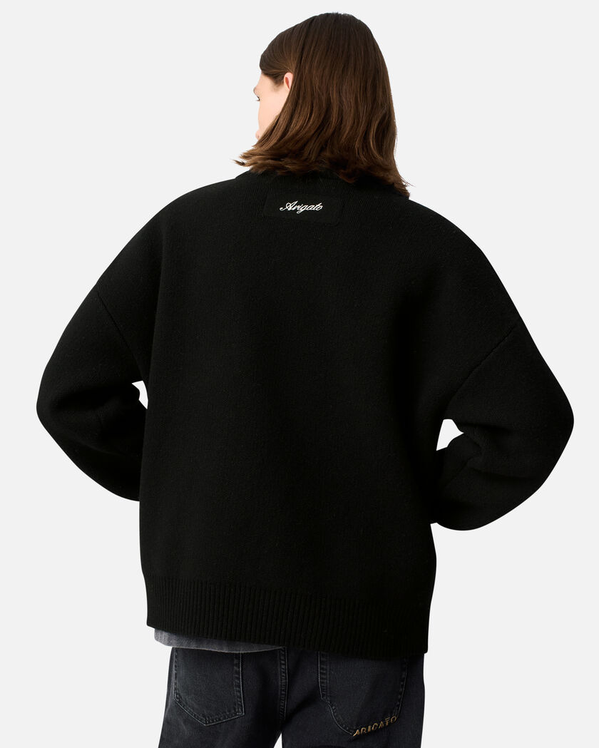 Core Zip-Up Sweater axel arigato Core Zip-Up Sweater Black