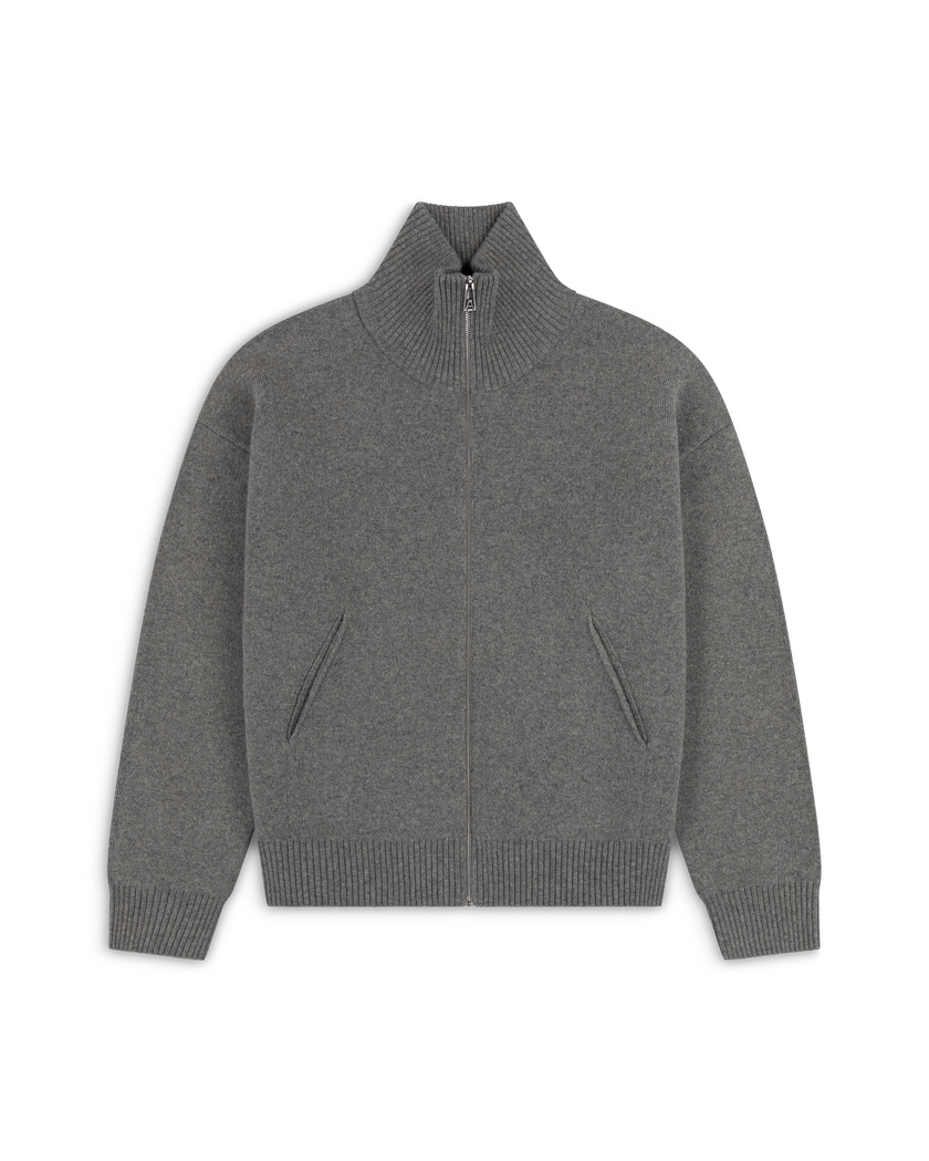 Core Zip-Up Sweater axel arigato Core Zip-Up Sweater Grey Melange