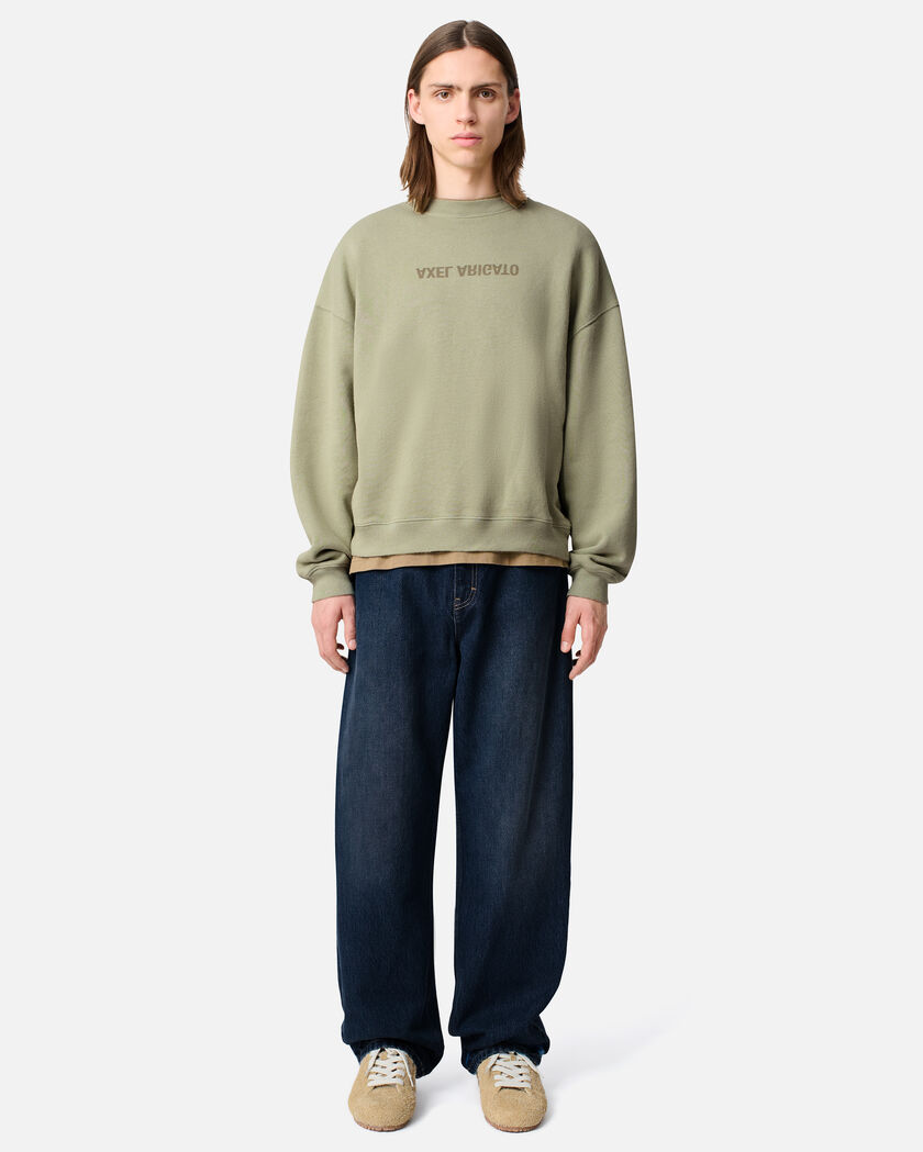 Distort Washed Sweatshirt axel arigato Distort Washed Sweatshirt Dusty Green