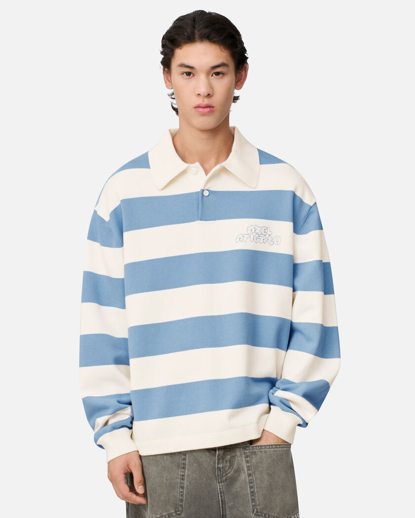 Rey Polo Sweater axel arigato Rey Polo Sweater White/ Light Blue