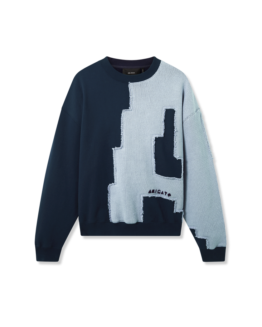 Pixel A Sweatshirt axel arigato Pixel A Sweatshirt Navy/Light Blue