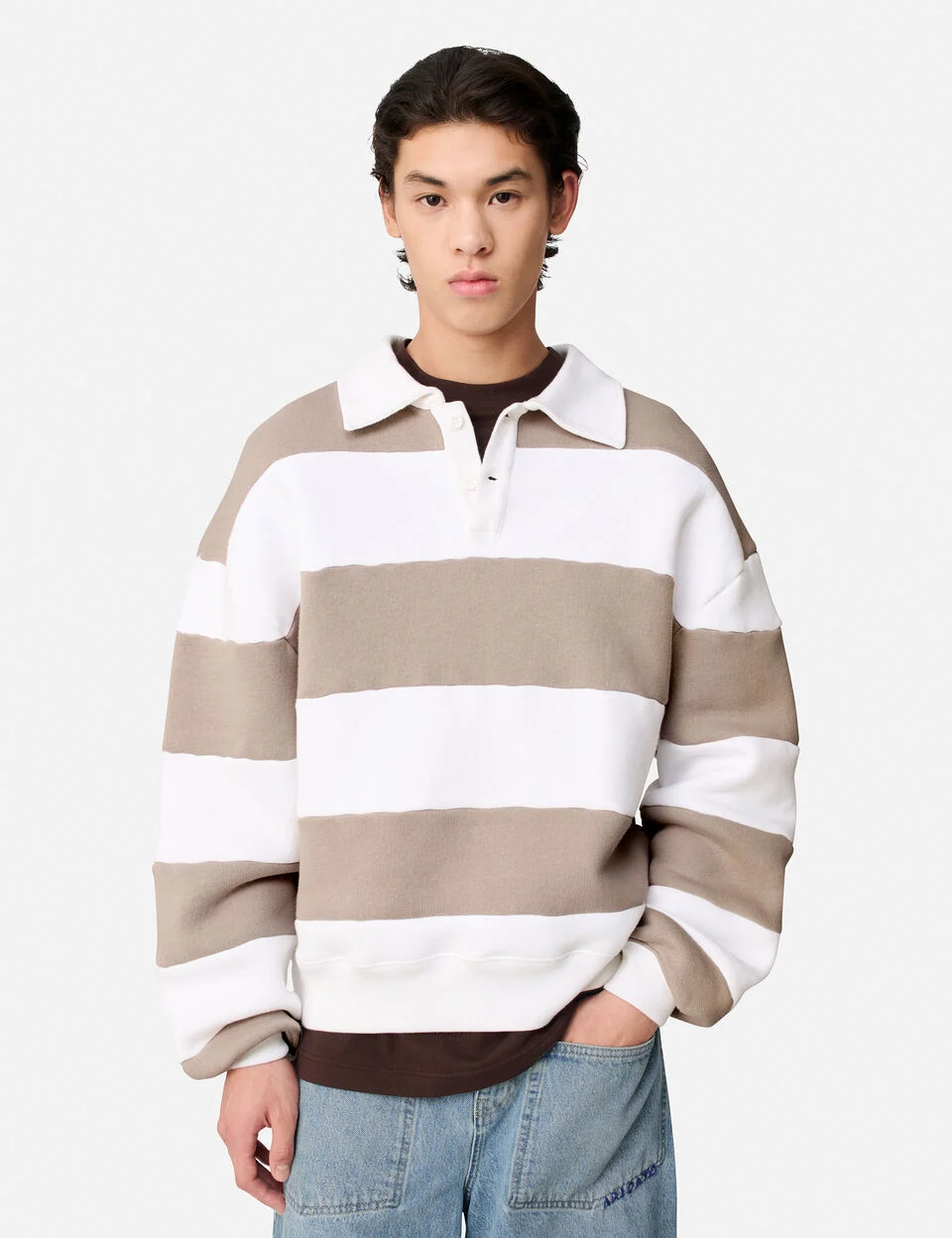 Shift Striped Sweatshirt axel arigato Shift Striped Sweatshirt Stone