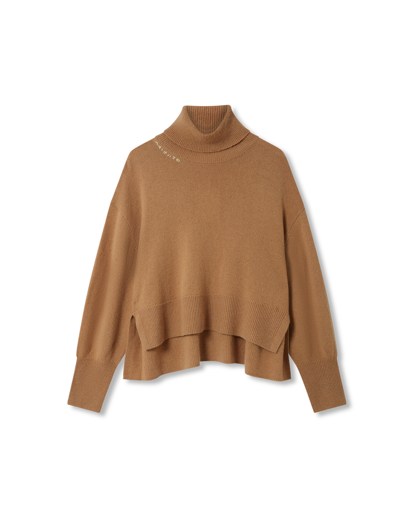 Maeve Cropped Sweater axel arigato Maeve Cropped Sweater Camel