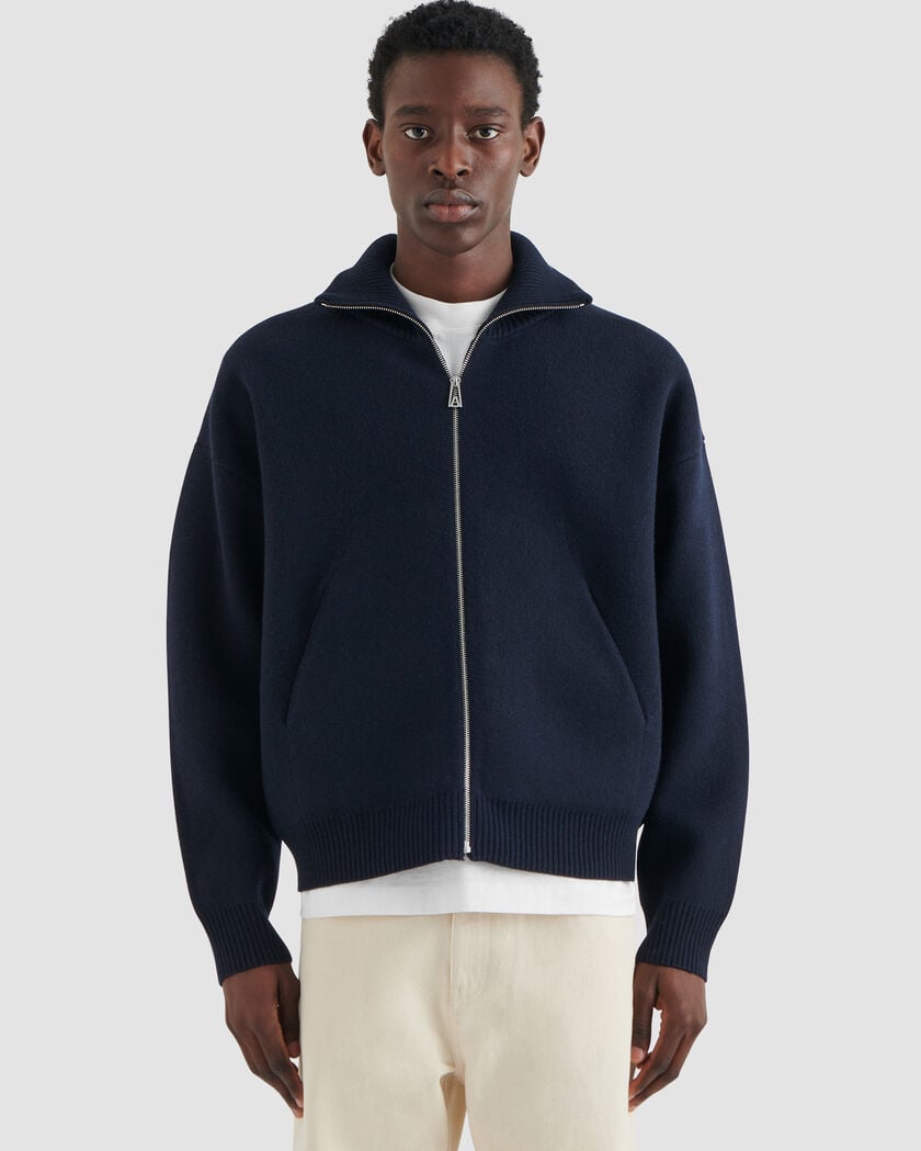 Core Zip-Up Sweater axel arigato Core Zip-Up Sweater Navy