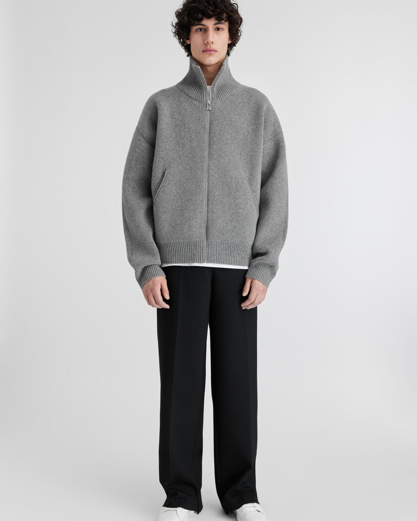 Core Zip-Up Sweater axel arigato Core Zip-Up Sweater Grey Melange