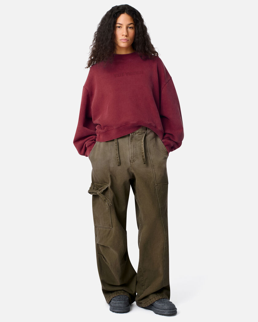 Distort Washed Sweatshirt axel arigato Distort Washed Sweatshirt Burgundy