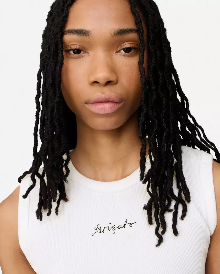 Scoop Ribbed Tank axel arigato Scoop Ribbed Tank White