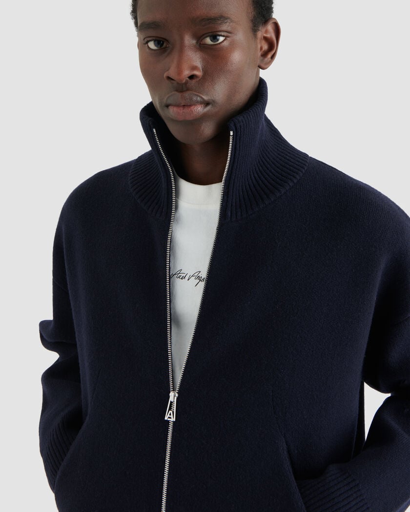 Core Zip-Up Sweater axel arigato Core Zip-Up Sweater Navy
