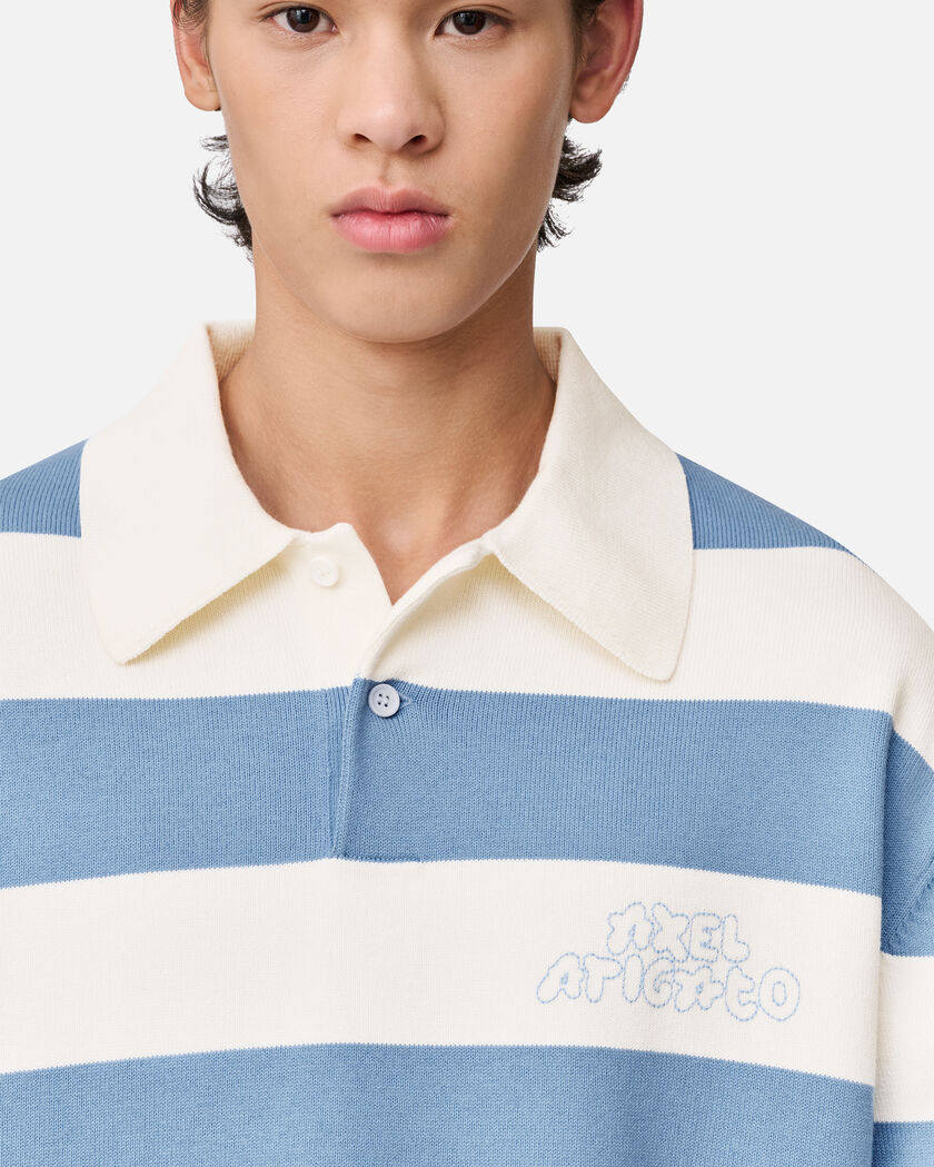 Rey Polo Sweater axel arigato Rey Polo Sweater White/ Light Blue