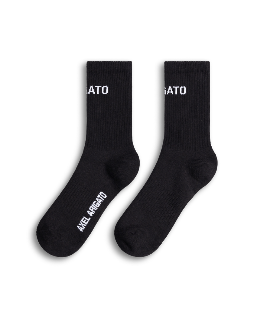 Arigato Logo Tube Socks axel arigato Arigato Logo Tube Socks Black
