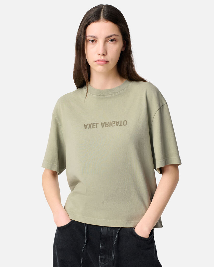 Distort Washed T-Shirt axel arigato Distort Washed T-Shirt Dusty Green