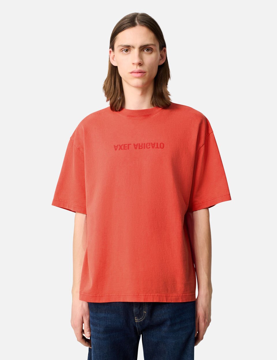 Distort T-Shirt axel arigato Distort Washed T-Shirt Bright Red