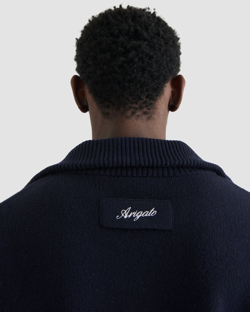 Core Zip-Up Sweater axel arigato Core Zip-Up Sweater Navy