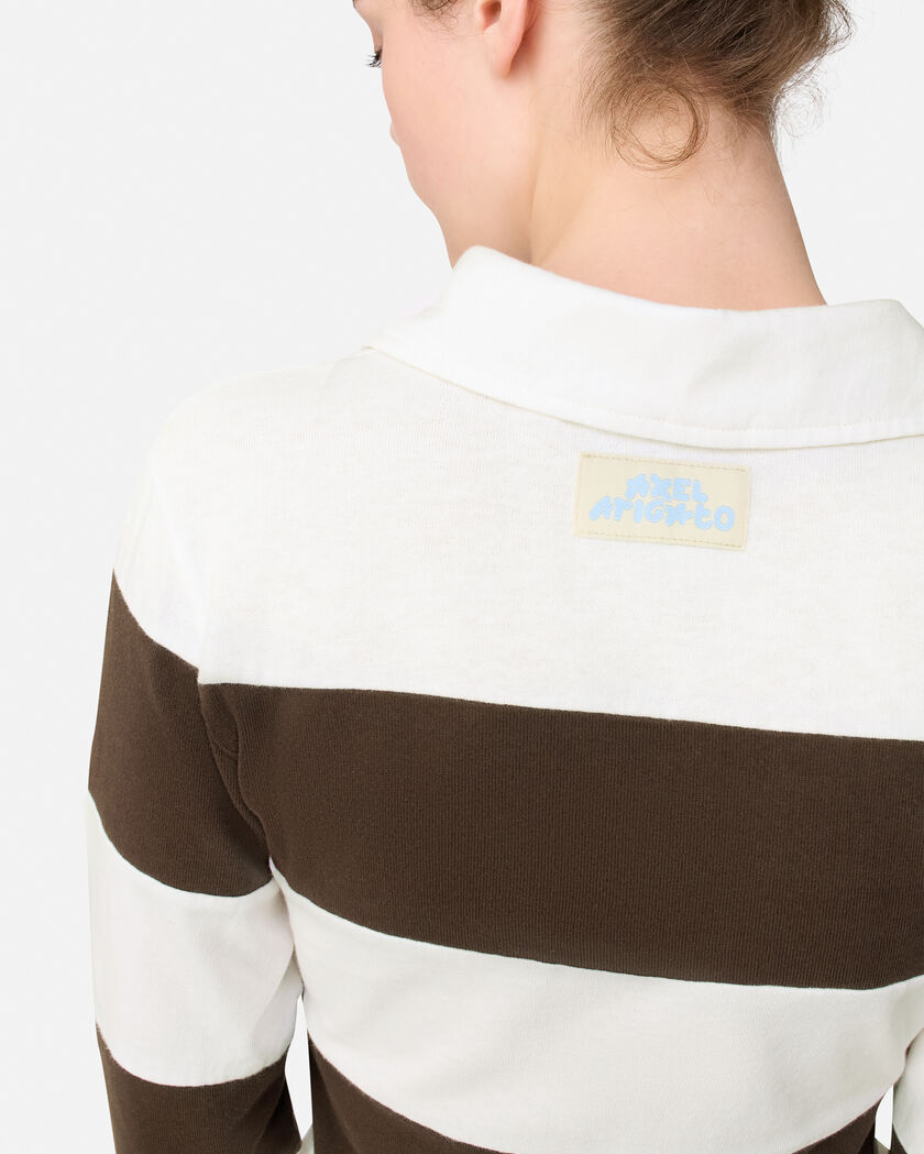 Karla Polo Sweatshirt axel arigato Karla Polo Sweatshirt White/Dark Brown