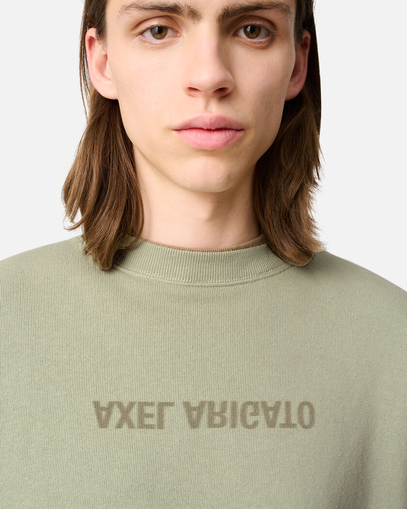 Distort Washed Sweatshirt axel arigato Distort Washed Sweatshirt Dusty Green