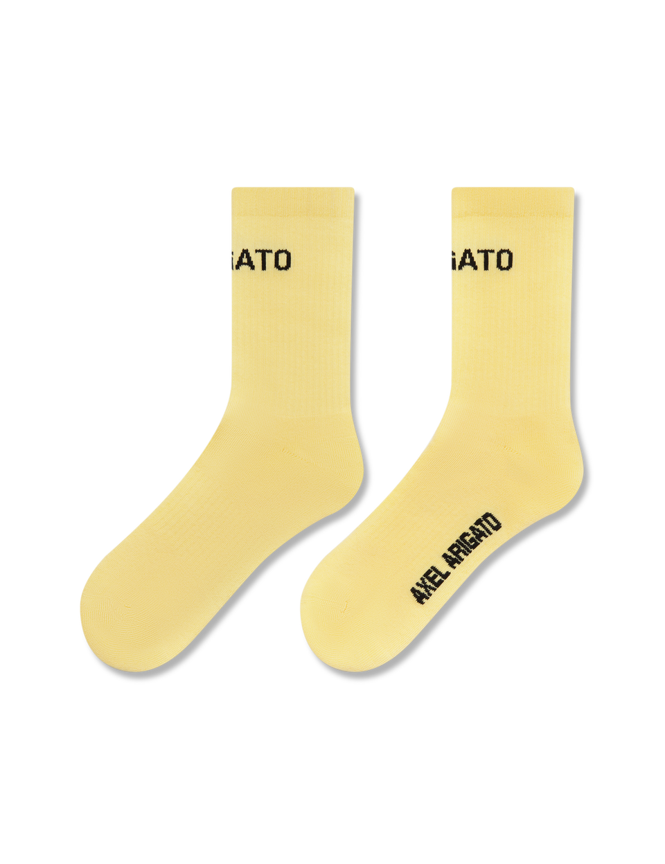 Arigato Logo Tube Socks axel arigato Arigato Logo Tube Socks Light Yellow