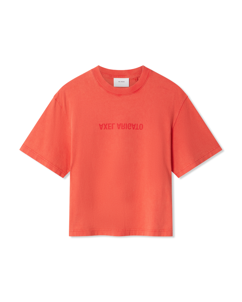 Distort Washed T-Shirt axel arigato Distort Washed T-Shirt Bright Red
