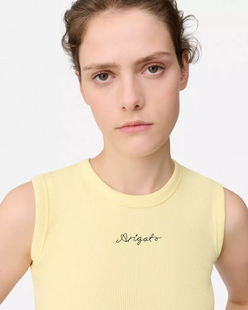 Scoop Ribbed Tank axel arigato Scoop Ribbed Tank Light Yellow