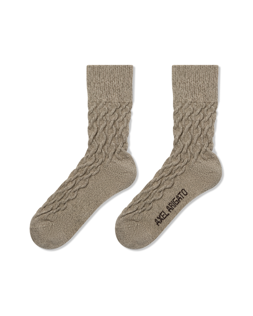 Cable Melange Socks axel arigato Cable Melange Socks Mixed Beige