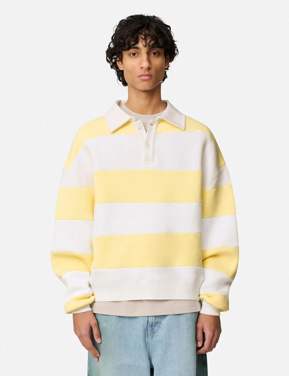 Shift Striped Sweatshirt axel arigato Shift Striped Sweatshirt Light Yellow