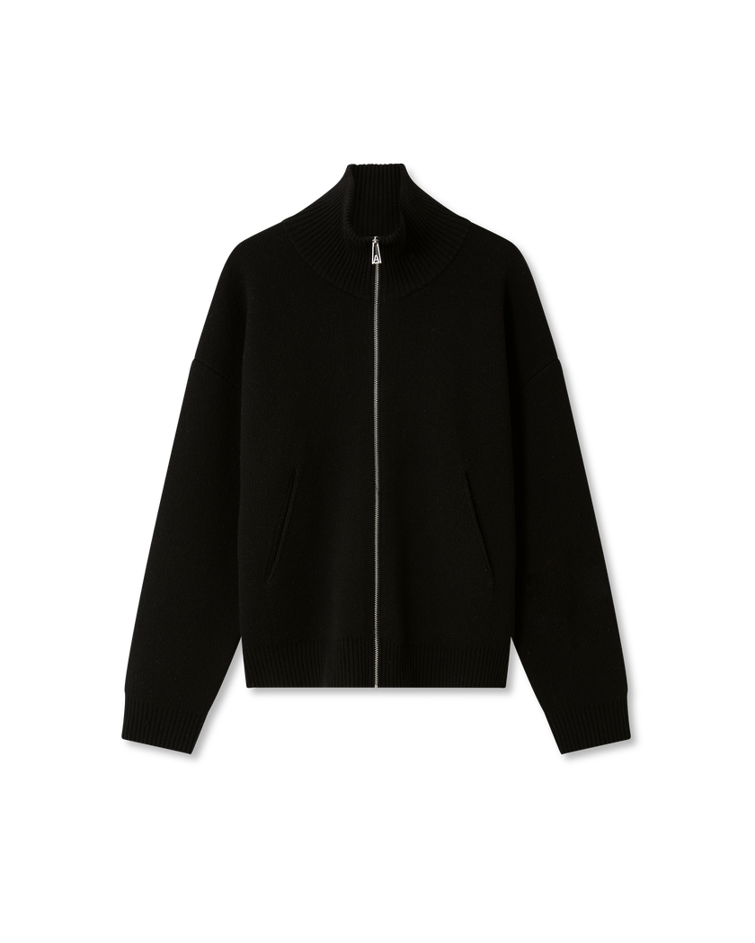 Core Zip-Up Sweater axel arigato Core Zip-Up Sweater Black