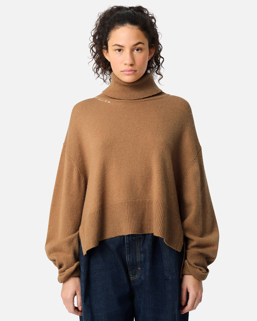 Maeve Cropped Sweater axel arigato Maeve Cropped Sweater Camel