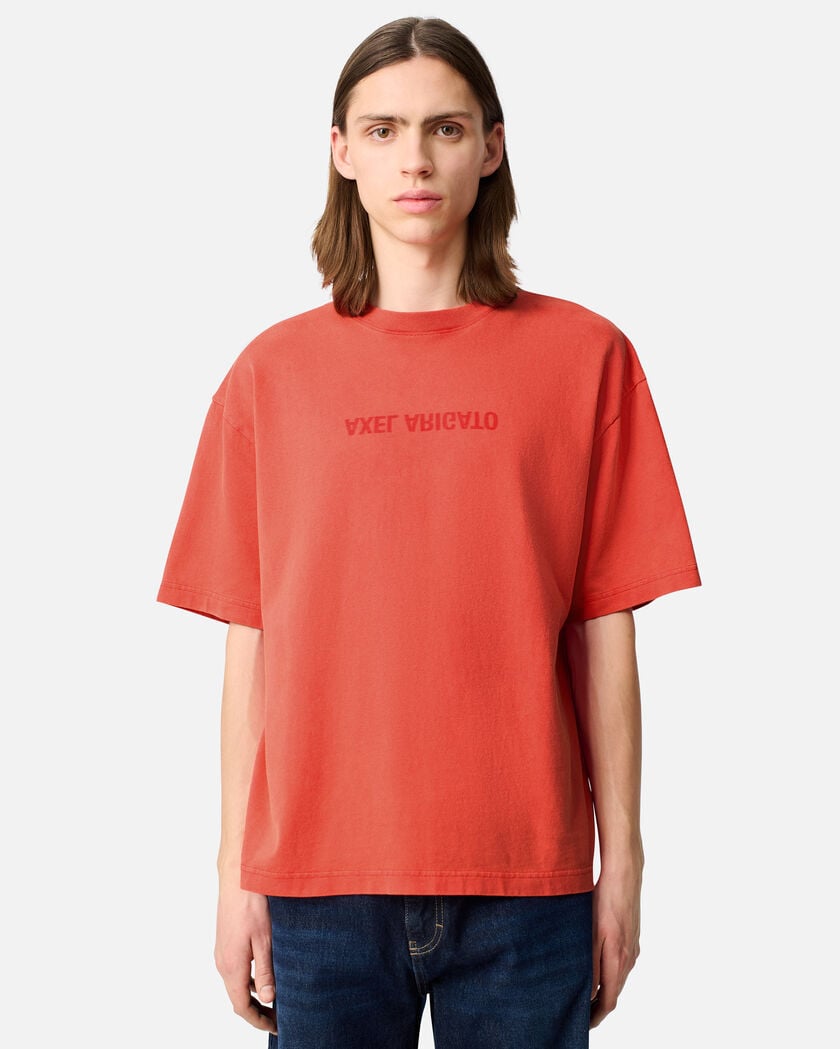 Distort T-Shirt axel arigato Distort Washed T-Shirt Bright Red