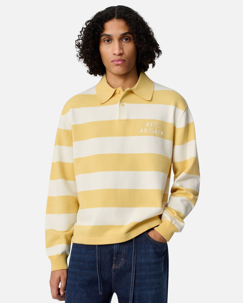 Frey Polo Sweater axel arigato Frey Polo Sweater Light Yellow/Off White