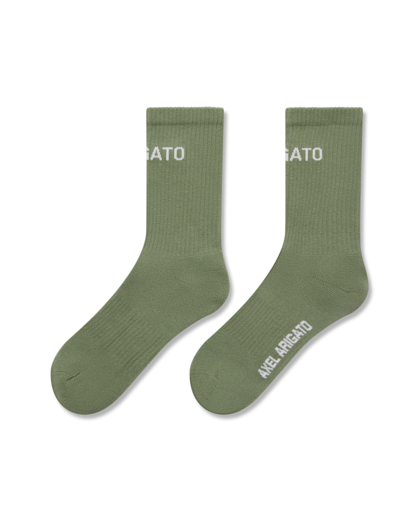 Arigato Logo Tube Socks axel arigato Arigato Logo Tube Socks Dusty Green