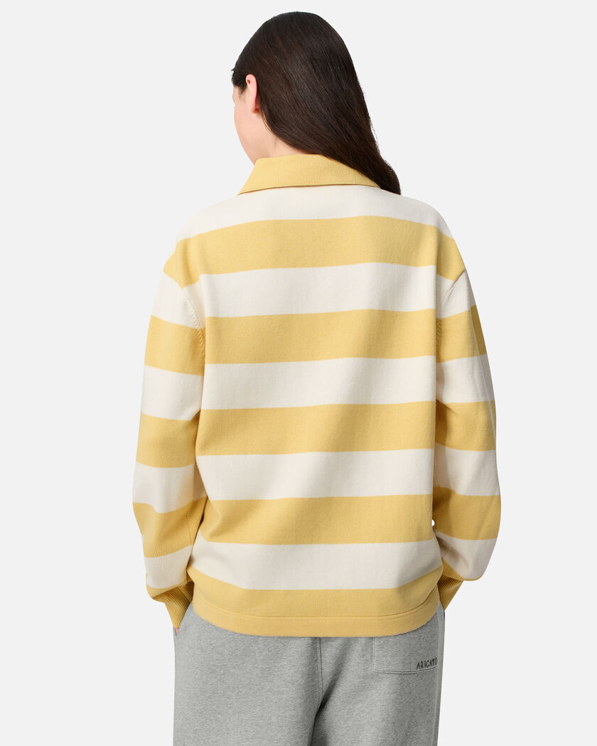 Frey Polo Sweater axel arigato Frey Polo Sweater Light Yellow/Off White