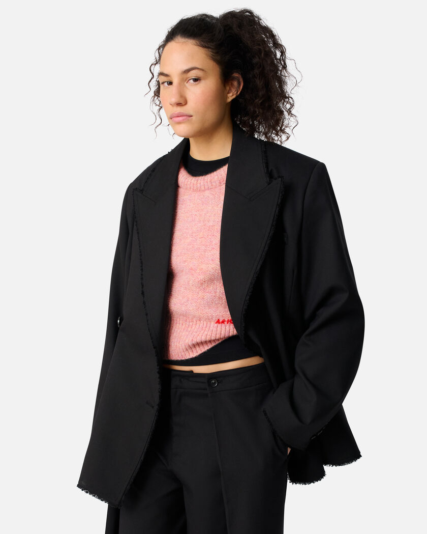 Thea Frayed Blazer axel arigato Thea Frayed Blazer Black
