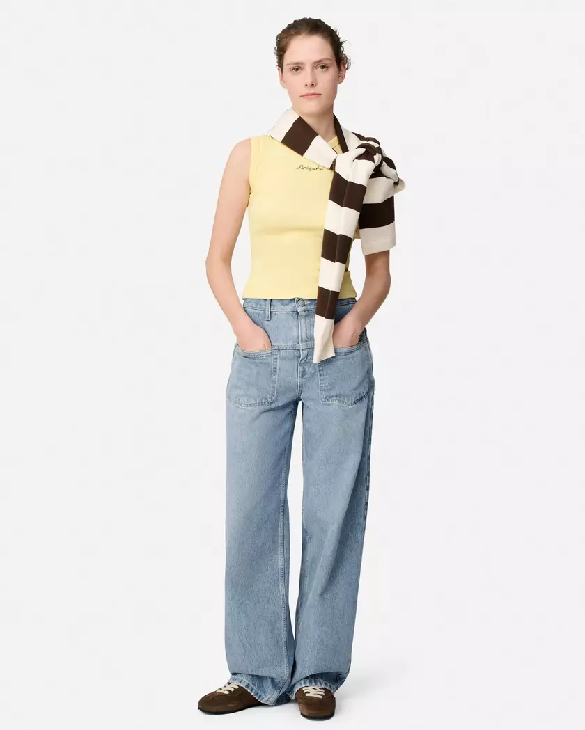 Scoop Ribbed Tank axel arigato Scoop Ribbed Tank Light Yellow