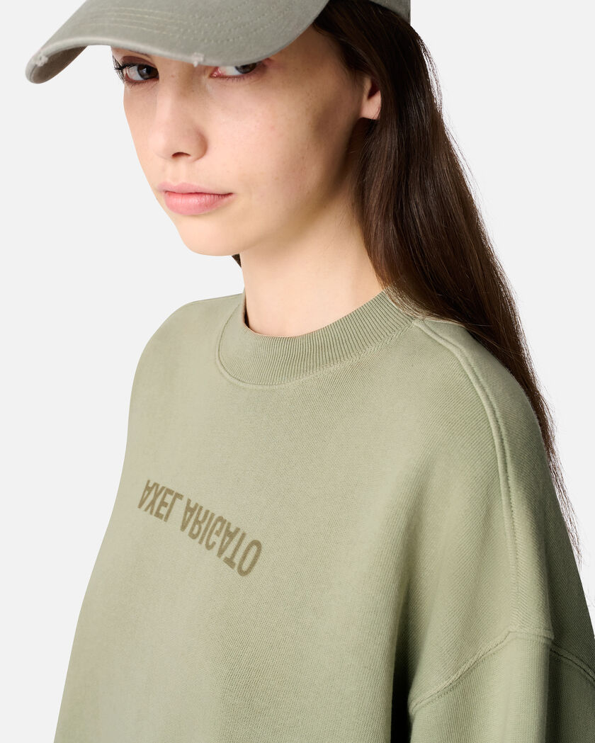 Distort Washed Sweatshirt axel arigato Distort Washed Sweatshirt Dusty Green