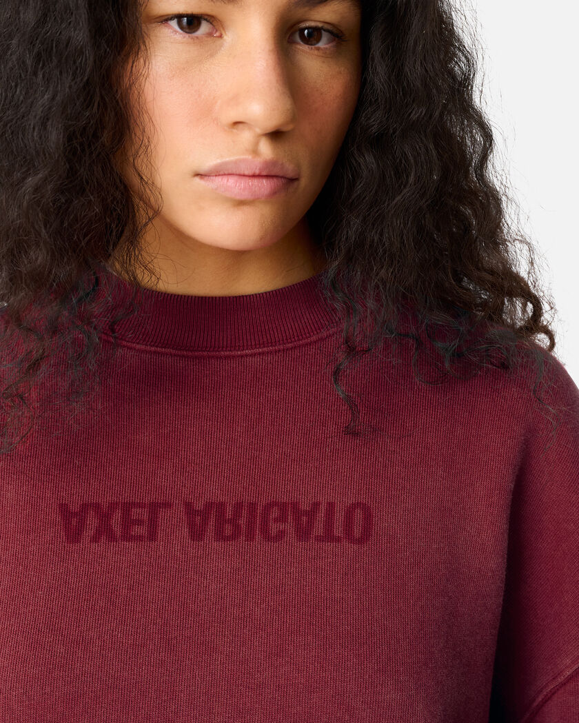 Distort Washed Sweatshirt axel arigato Distort Washed Sweatshirt Burgundy