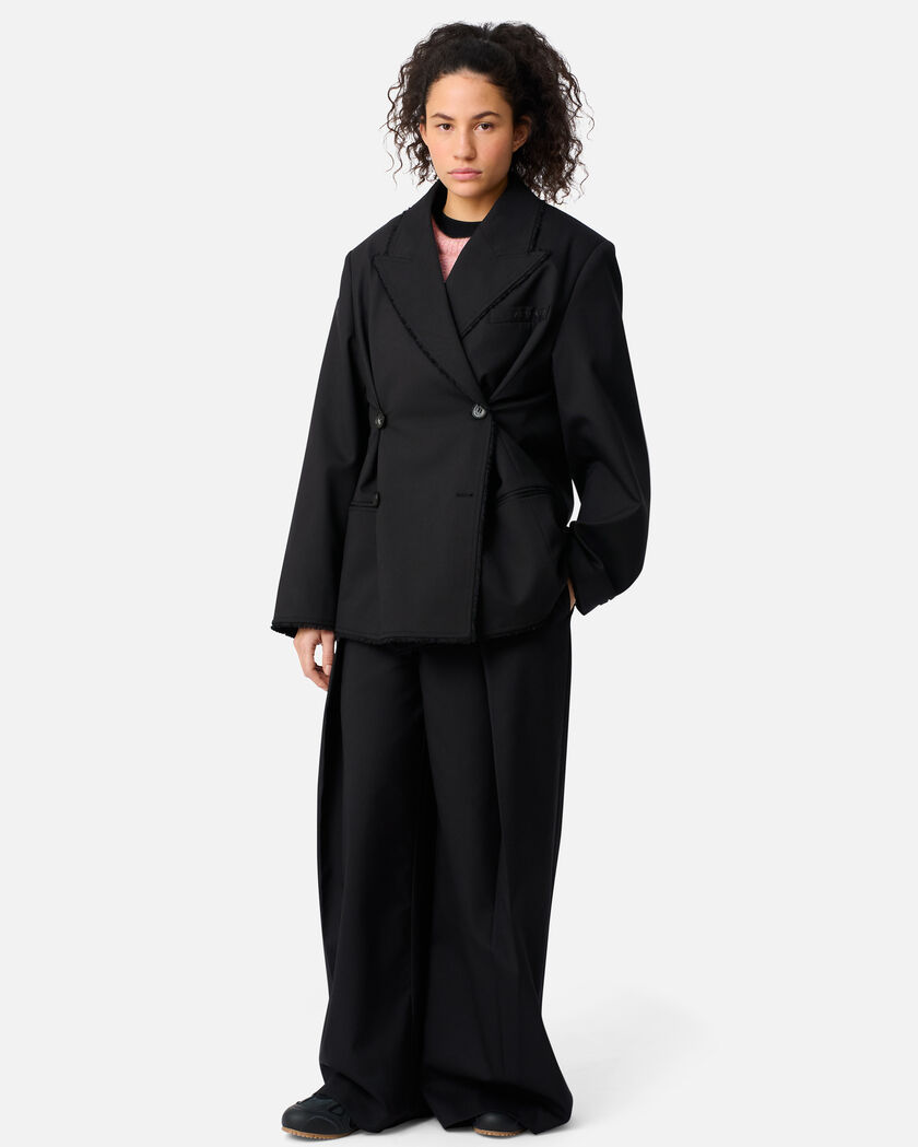 Thea Frayed Blazer axel arigato Thea Frayed Blazer Black
