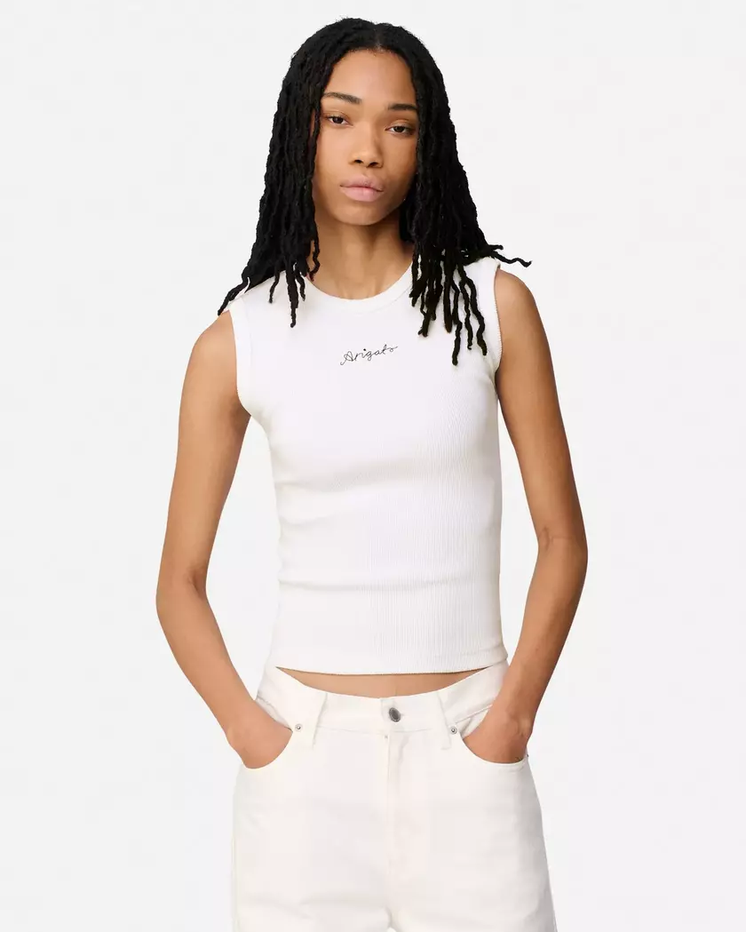 Scoop Ribbed Tank axel arigato Scoop Ribbed Tank White
