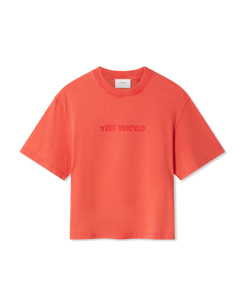 Distort Washed T-Shirt axel arigato Distort Washed T-Shirt Bright Red