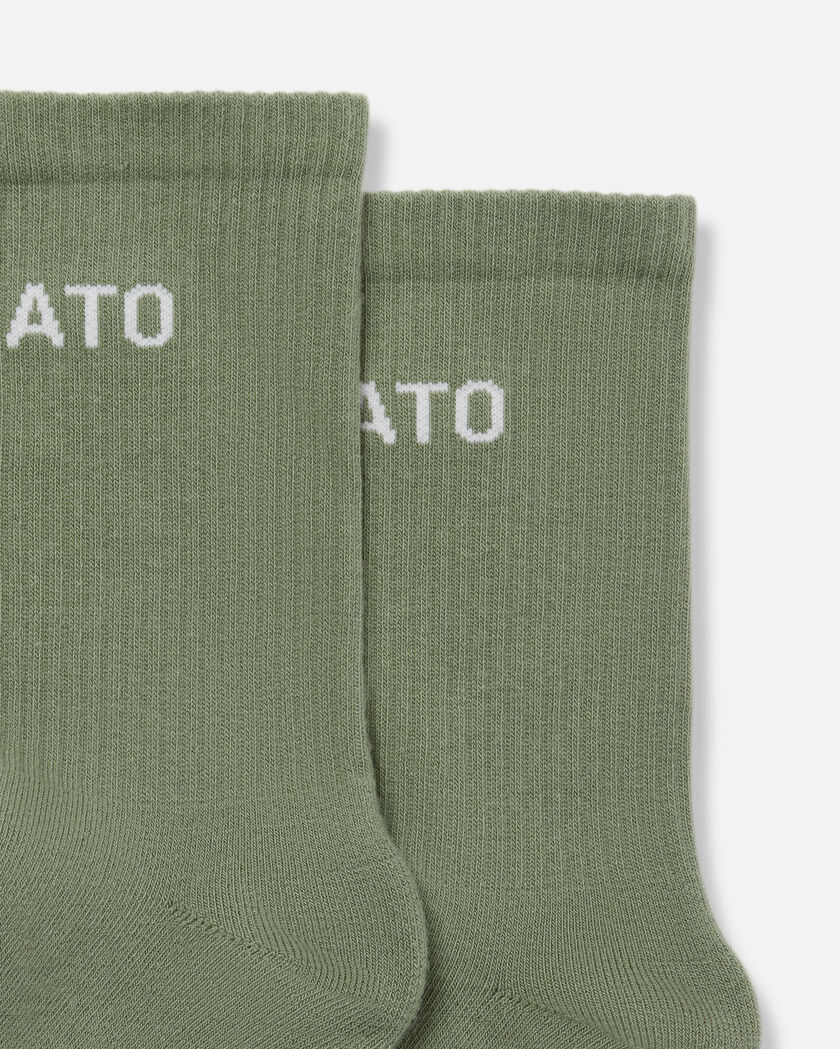 Arigato Logo Tube Socks axel arigato Arigato Logo Tube Socks Dusty Green