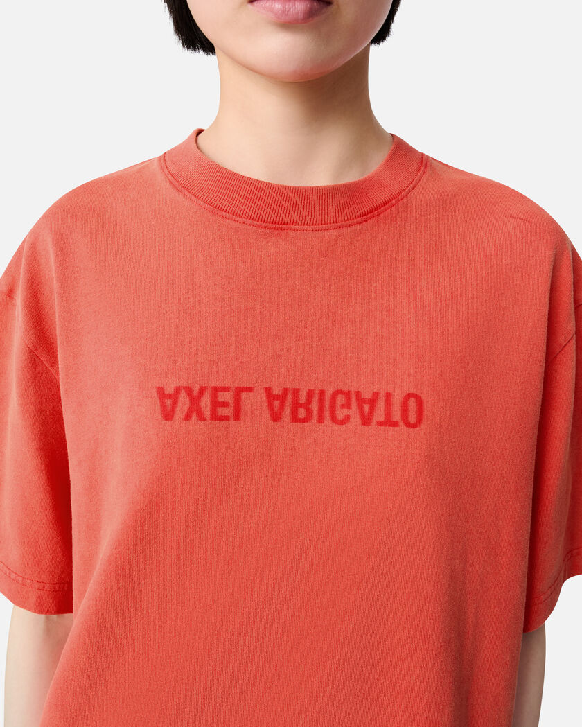 Distort Washed T-Shirt axel arigato Distort Washed T-Shirt Bright Red