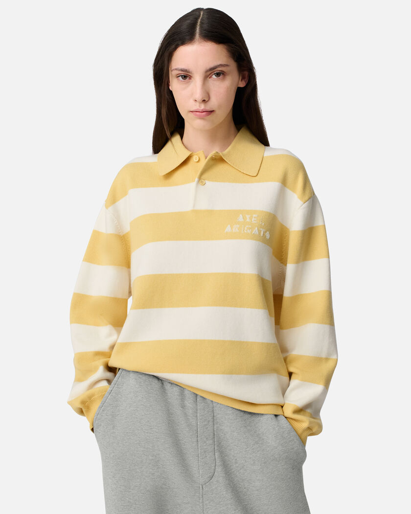 Frey Polo Sweater axel arigato Frey Polo Sweater Light Yellow/Off White