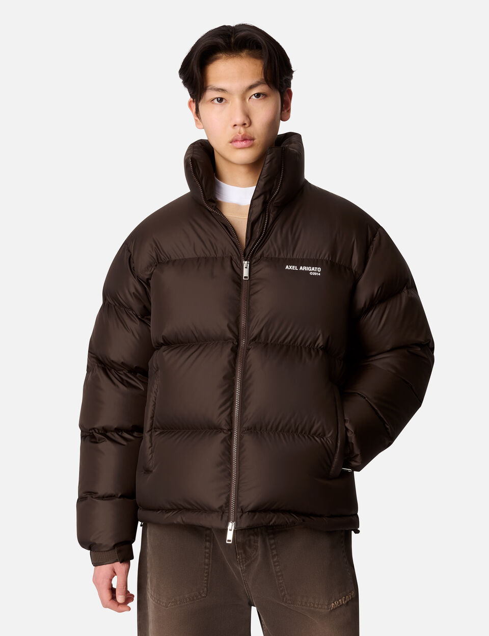 Observer Puffer Jacket axel arigato Observer Puffer Jacket Dark Brown