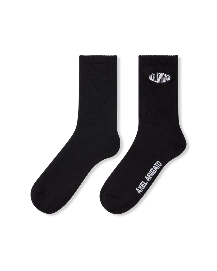Distort Logo Socks axel arigato Distort Logo Socks Black