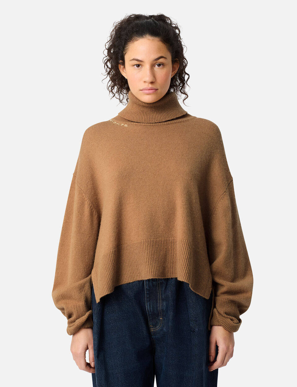 Maeve Cropped Sweater axel arigato Maeve Cropped Sweater Camel
