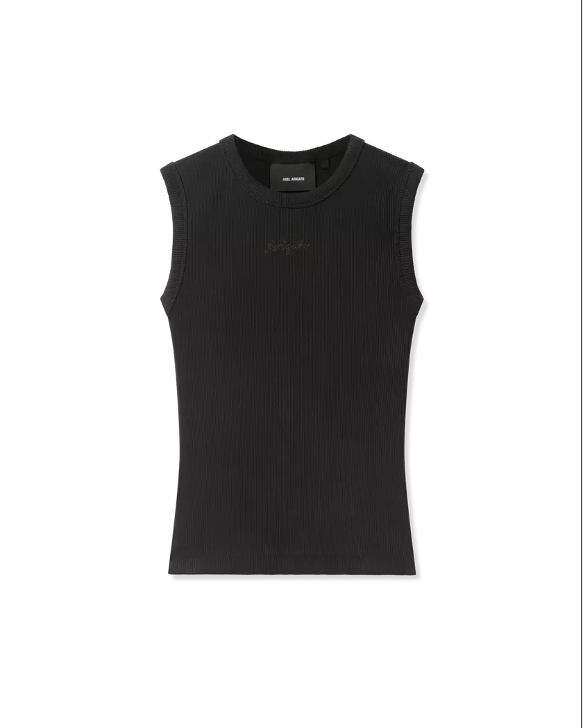 Scoop Ribbed Tank axel arigato Scoop Ribbed Tank Black