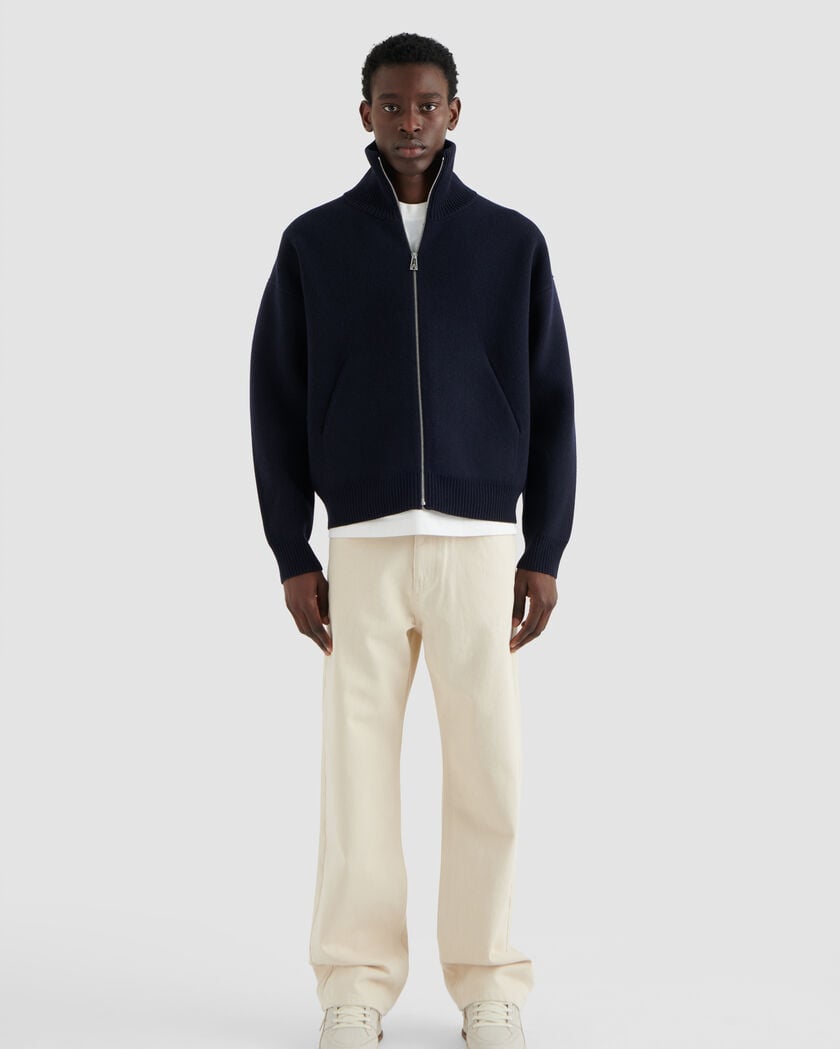 Core Zip-Up Sweater axel arigato Core Zip-Up Sweater Navy